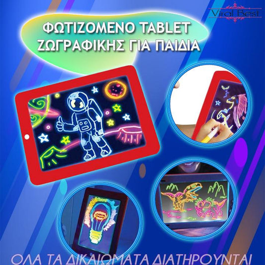 Φωτιζόμενο Tablet Ζωγραφικής Για Παιδιά